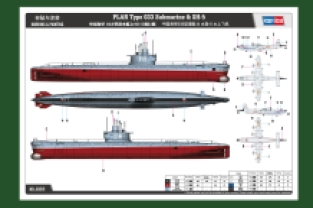 Hobby Boss 83515 PLAN Type 033 Submarine & SH-5