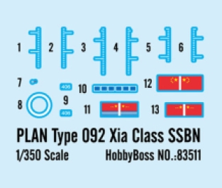 Hobby Boss 83511 PLAN Type 092 Xia Class SSBN Submarine