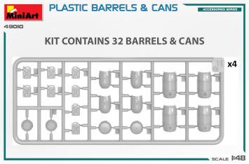 MiniArt 49010 Plastic Barrels & Cans