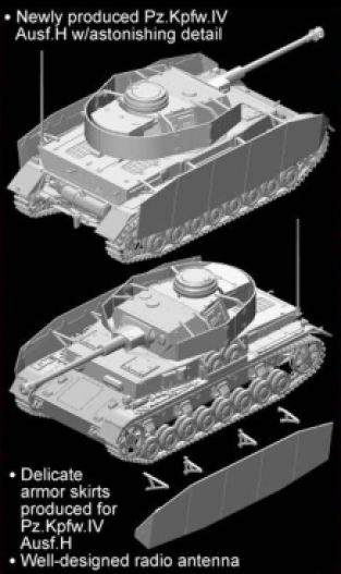 Dragon 7497 Pz.Kpfw. IV Ausf. H with Schürzen