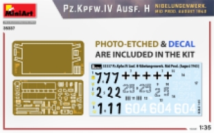 Mini Art 35337 Pz.Kpfw.IV Ausf. H NIBELUNGENWERK. MID PROD. AUGUST 1943