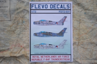 Flevo Decals FD72-031 Royal Netherlands Air Force Republic F-84F Thunderstreak