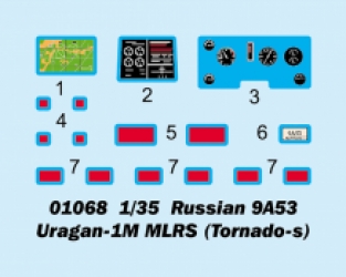 Trumpeter 01068 Russian 9A53 Uragan-1M MLRS 'Tornado-s'