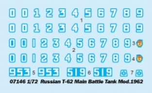 Trumpeter 07146 Russian T-62 Main Battle Tank Mod.1962 