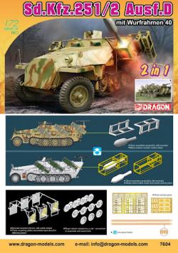 Dragon 7604 Sd.Kfz. 251/2 Ausf. D mit Wurfrahmen 40 (w/ 28cm/32cm Rockets & wooden/metal crates)