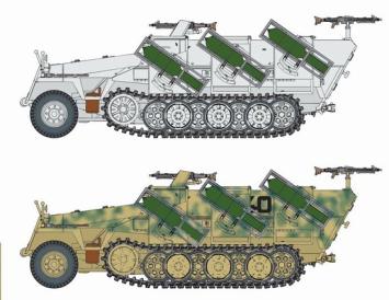 Dragon 7604 Sd.Kfz. 251/2 Ausf. D mit Wurfrahmen 40 (w/ 28cm/32cm Rockets & wooden/metal crates)