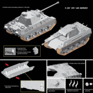 Dragon 6940 Sd.Kfz.171 Panther Ausf.D & Pantherturn