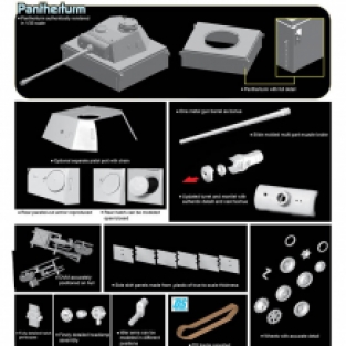 Dragon 6940 Sd.Kfz.171 Panther Ausf.D & Pantherturn