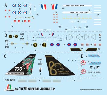 Italeri 1470 SEPECAT Jaguar T Mk.2 R.A.F. Trainer