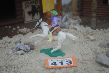 Timpo Toys O.413 Sheriff / Cowboy riding on horse 2nd version