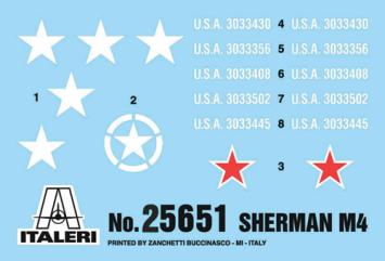 Italeri 25751 Sherman M4 75mm