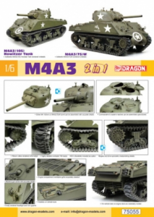 Dragon 75055 Sherman M4A3 105 HOWITZER TANK