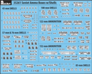 Mini Art 35261 SOVIET AMMO BOXES with SHELLS