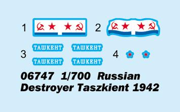 Trumpeter 06747 Soviet Destroyer Taszkient 1942