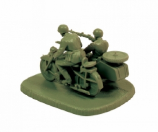 Zvezda 6277 Soviet Motorcycle M-72 with Sidecar and Crew