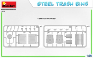 Mini Art 35636 STEEL TRACH BINS