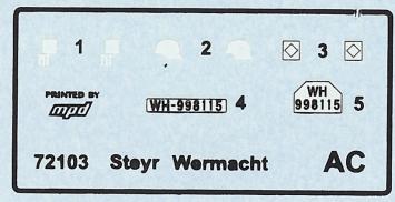 AMC Models 72103 Steyr 1500 A/01 Mannschaftskraftwagen (Kfz. 70)