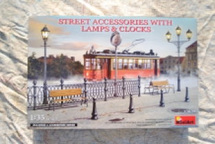 Mini Art 35639 STREET ACCESSORIES WITH LAMPS & CLOCKS