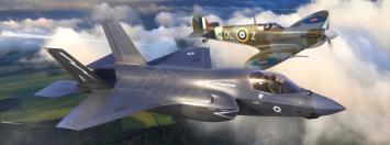 Airfix A50190 Supermarine Spitfire & F-35B Lightning II Then and Now