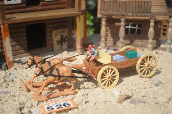 Timpo Toys O.526 Supply carriage / Covered wagon with coachman, 2nd version