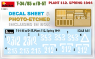 Mini Art 35293 T-34/85 with D-5T 'Plant 112 Spring 1944'