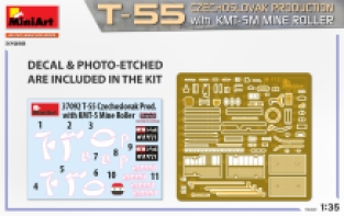Mini Art 37092 T-55 Czechoslovak Production with KMT-5M Mine Roller