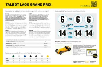 Heller 56721 Talbot Lago Grand Prix Starter Kit 