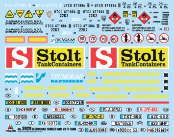 Italeri 3929 Tecnokar Trailer with 20' Tank 