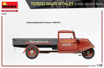 MiniArt 38032 TEMPO A400 ATHLET 3-Wheel Delivery Truck