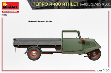 MiniArt 38032 TEMPO A400 ATHLET 3-Wheel Delivery Truck