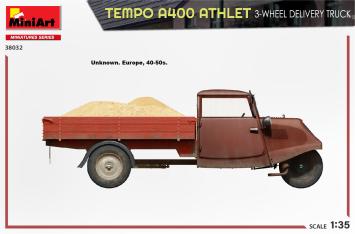 MiniArt 38032 TEMPO A400 ATHLET 3-Wheel Delivery Truck