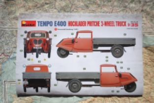 Mini Art 38025 TEMPO E400 HOCHLADER PRITSCHE 3-WHEEL TRUCK