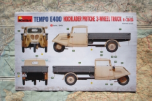 Mini Art 38025 TEMPO E400 HOCHLADER PRITSCHE 3-WHEEL TRUCK