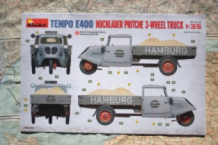 Mini Art 38025 TEMPO E400 HOCHLADER PRITSCHE 3-WHEEL TRUCK