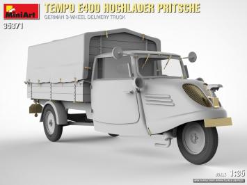 MiniArt 35371 Tempo E400 Hochlander Pritsche German 3-Wheeled Delivery Truck