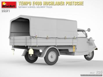 MiniArt 35371 Tempo E400 Hochlander Pritsche German 3-Wheeled Delivery Truck