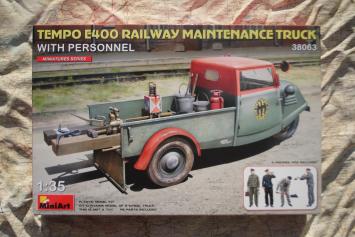 MiniArt 38063 Tempo E400 railway maintenance truck with personnel