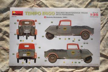 MiniArt 38063 Tempo E400 railway maintenance truck with personnel