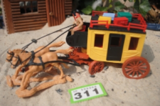 Timpo Toys G.311 Wells Fargo Stagecoach with coachman, 2nd version