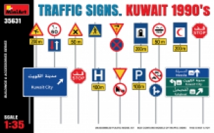 Mini Art 35631 TRAFFIC SIGNS KUWAIT 1990's