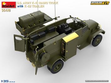 MiniArt 35418 U.S. Army K-51 Radio Truck with K-52 Trailer Interior Kit