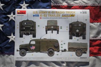 MiniArt 35418 U.S. Army K-51 Radio Truck with K-52 Trailer Interior Kit