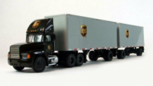 PEM 10014102 UPS - Mack CH600 with Double 28' Pup Trailers