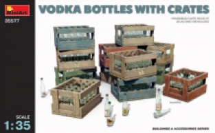 Mini Art 35577 VODKA BOTTLES with CRATES