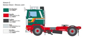 Italeri 3957 Volvo F12 Intercooler Low Roof with Accessories