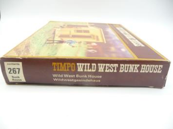 Timpo Toys 267 Wild West BUNK HOUSE with 2 Cowboys and Cactus