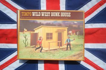 Timpo Toys 267 Wild West BUNK HOUSE with 2 Cowboys and Cactus