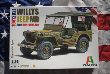 Italeri 3635 Willys Jeep MB 80th Anniversary 1941-2021