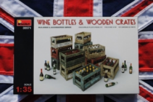 Mini Art 35571 WINE BOTTLES & WOODEN CRATES