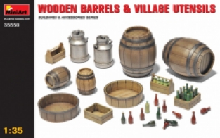 Mini Art 35550 WOODEN BARRELS & VILLAGE UTENSILS